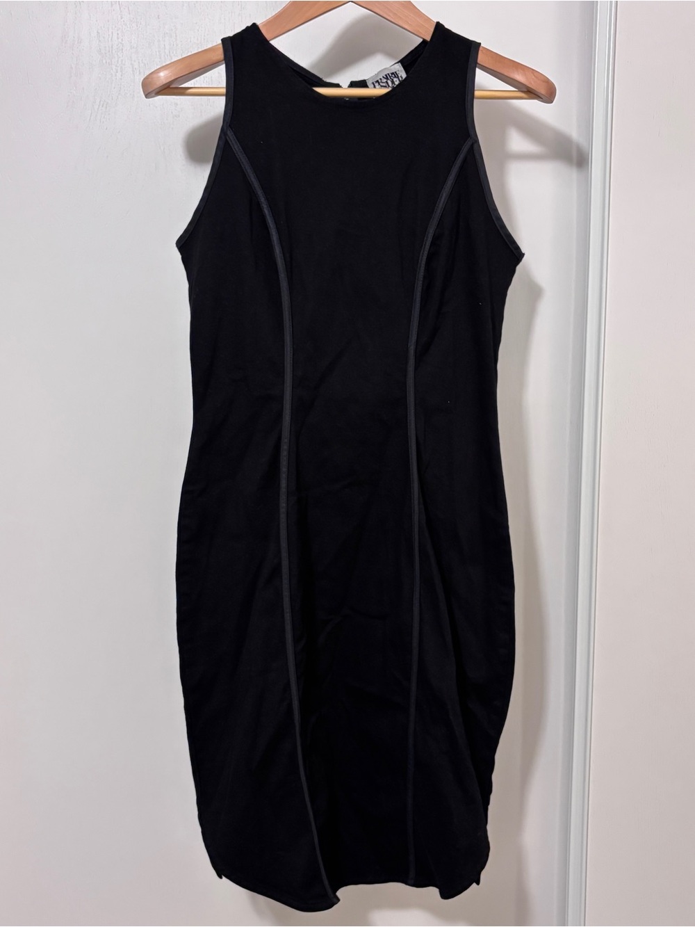 Prairie Underground Black Sleeveless Midi Dress Size M Gothic Minimalist Artsy